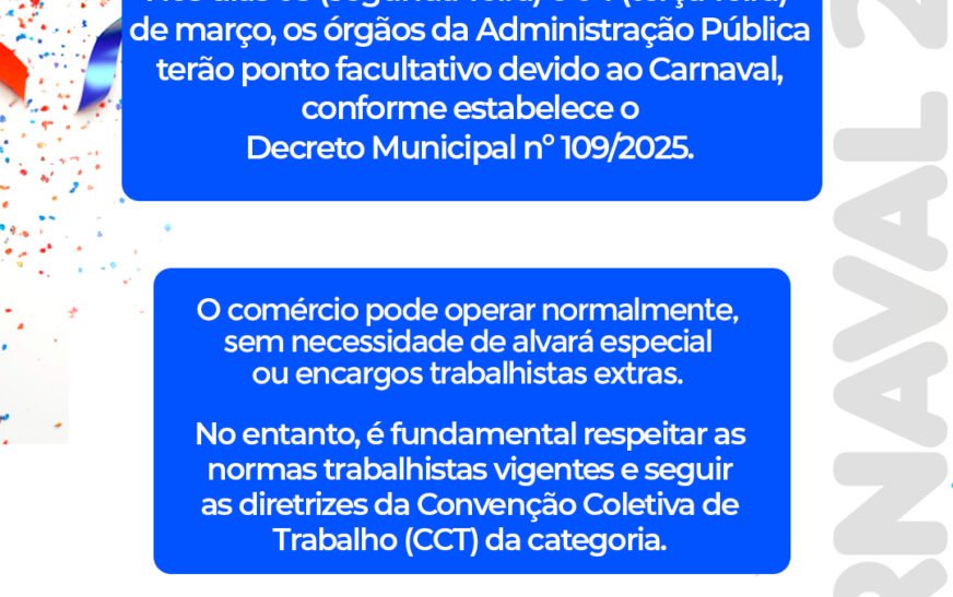 Carnaval em Alta Floresta: Ponto Facultativo nas Repartições Públicas e Liberação do Comércio, com Orientação da CDL Alta Floresta